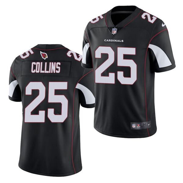 Men's Arizona Cardinals #25 Zaven Collins 2021 Draft Black NFL Vapor Untouchable Limited Stitched Jersey Men's Arizona Cardinals #25 Zaven Collins 2021 Draft Black NFL Vapor Untouchable Limited Stitched Jersey